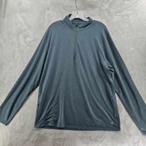 Vuori Ponto Performance Half Zip Pullover Mens XL Blue Heathered Pocket